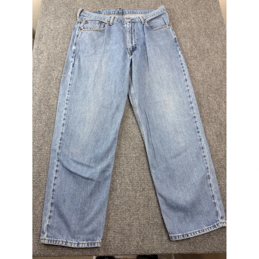 Levis 550 Relaxed Fit Light Wash Blue Denim Jeans‎ Mens W35 L30 Vintage Style